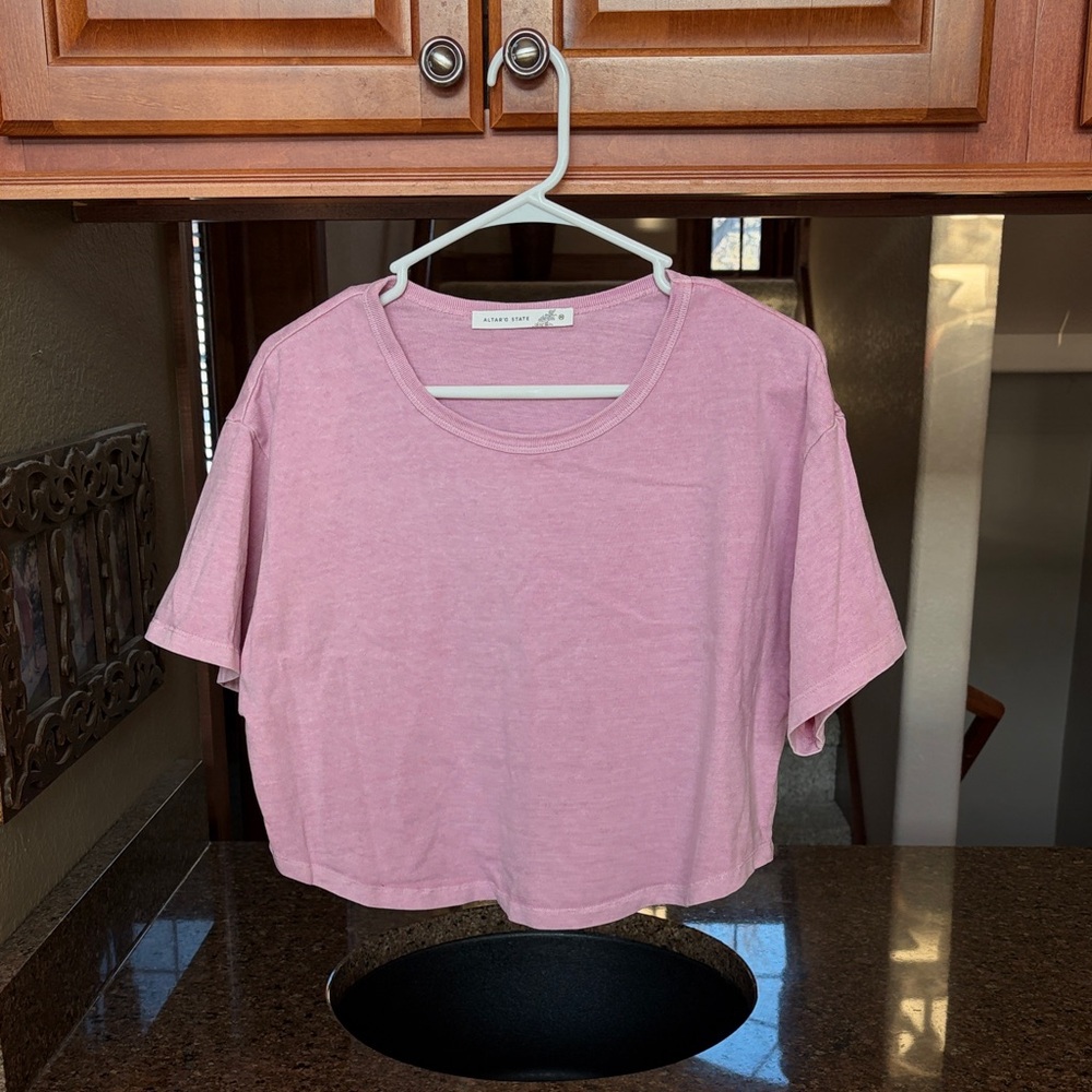 Altar'd State Soft Pink Crop Top